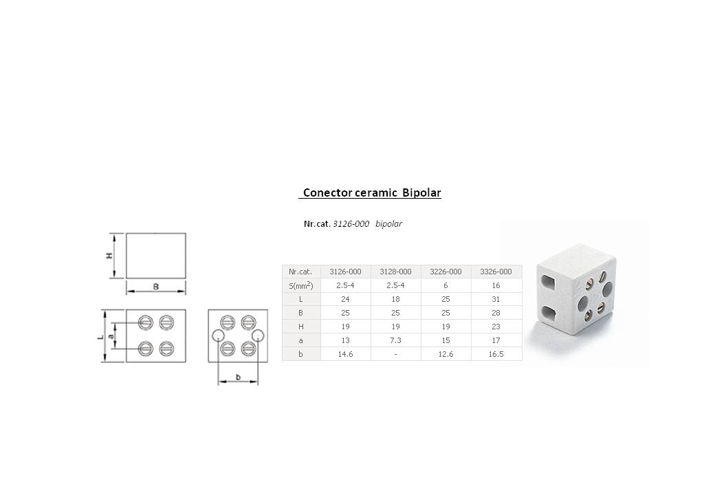 Conector ceramic bipolar